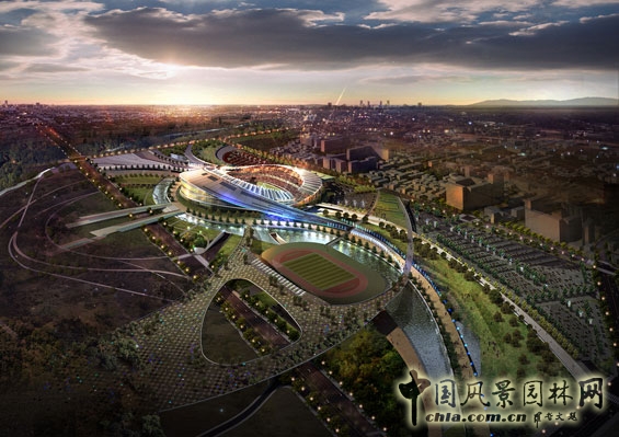 2014韓國仁川亞運會主場館設計 世界園林 體育場館設計 中國風景園林網