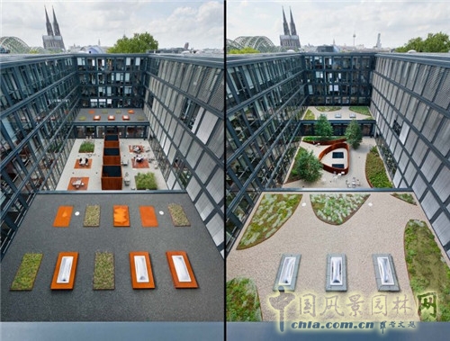 德國科隆Rheinpark-Metropole辦公空間景觀設(shè)計