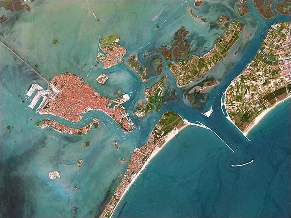 衛(wèi)星拍攝的世界運河衛(wèi)星影像