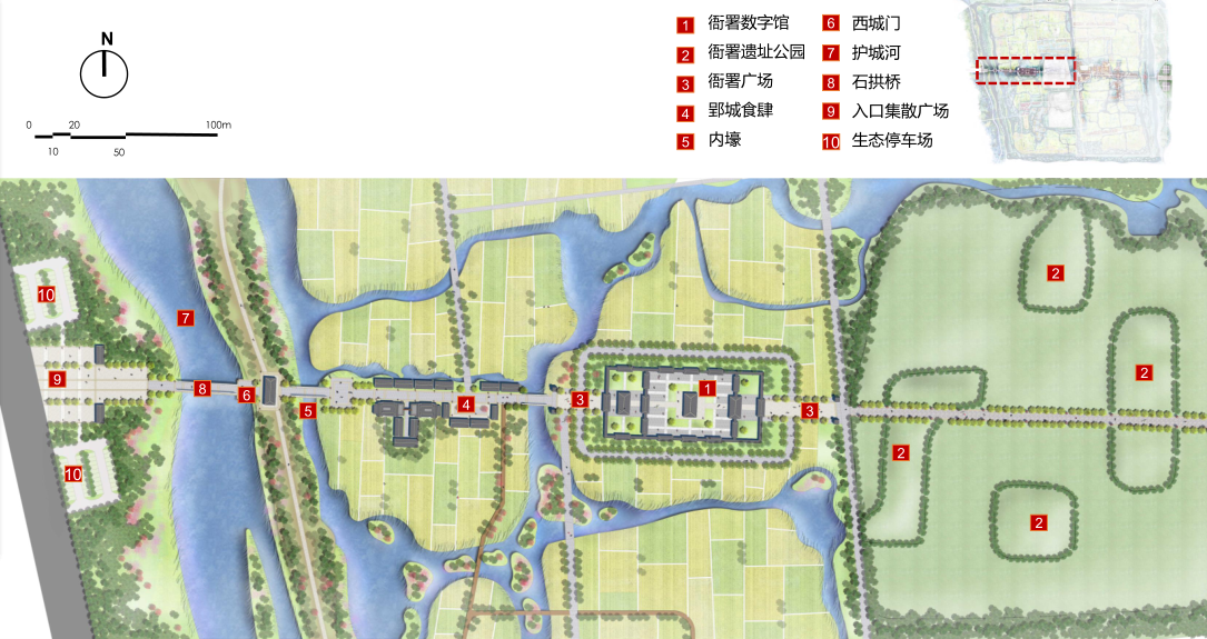 園冶杯專業(yè)獎(jiǎng)：湖北荊州郢城文化小鎮(zhèn)概念性規(guī)劃方案